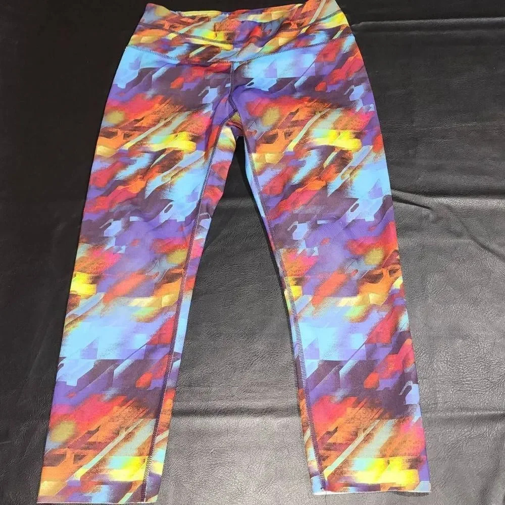 Athleta Womens Colorburst Sonar Tight Crop Leggings XS
